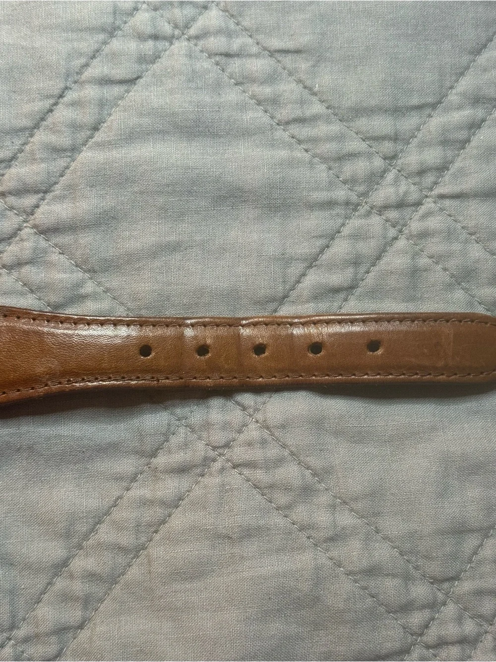 The Belted Cow Co Mens Belt Size 36/90 Lobster Print Brass Buckle Brown Blue
